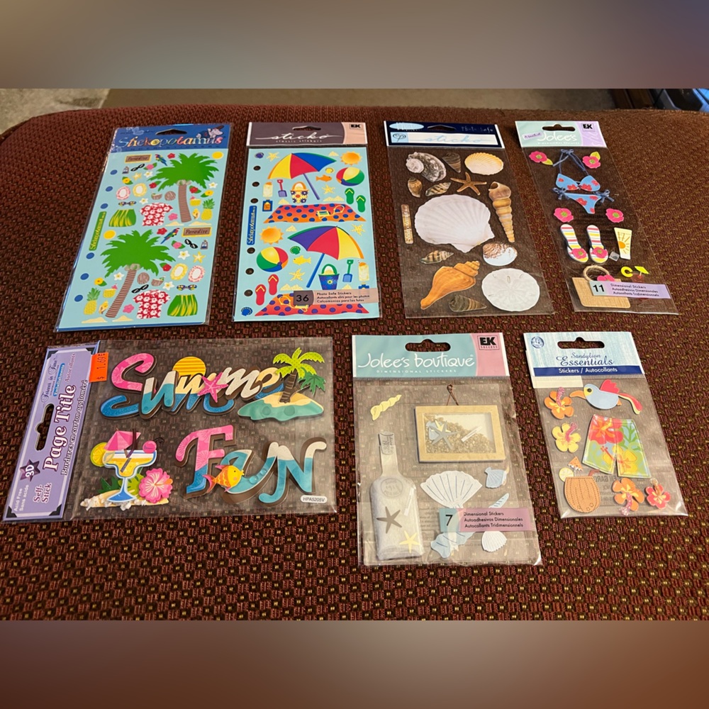 Summer Assorted Scrapbook Sticker Set